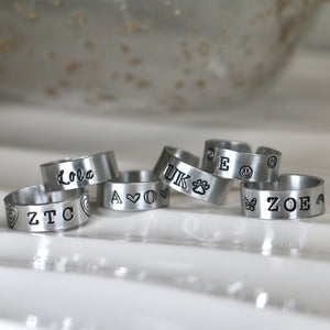 Customizable Hand Stamped Ring