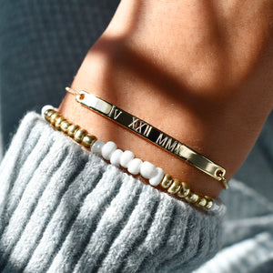 Gold Bar Bracelet Customizable